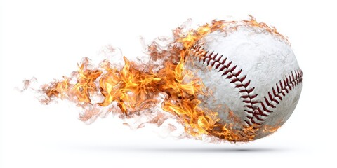 Baseball on fire