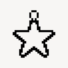 Obraz premium Pixelated star outline icon
