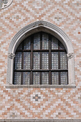 Arch Window at Doge Palace Architecture Detail in Venice Italy