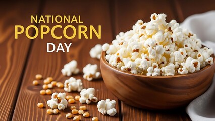 National popcorn day snack food kernel treat bowl