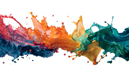 Vivid paint explodes in a splash texture. Ideal for abstract backdrops, posters, and vibrant branding.