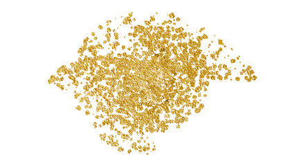 金箔の塊、背景透過：Gold leaf mass, transparent background
