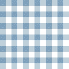 vector seamless pattern cage in blue with hearts