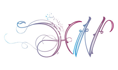 NH, HN Alphabets Letters Logo Monogram