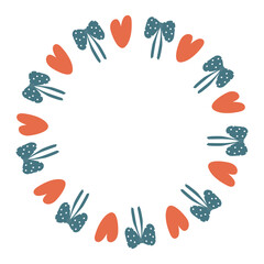 vector wheart hearts and bow