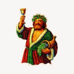 Festive holiday spirit illustration