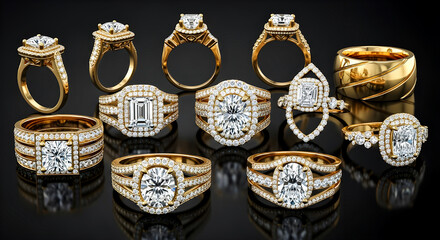 Luxurious Gold Diamond Ring Collection: Stunning Rings and Bands for Elegant Jewelry Lovers Worldwide