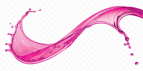 dynamic smooth liquid fresh water splash in different color and curve style isolated on white background