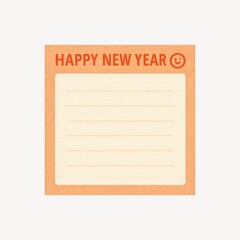 Festive note with smiley.