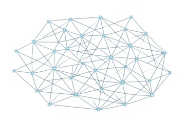 Digital network connections forming an abstract grid with glowing nodes, representing global communication and data flow