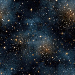 Tiny stars scattered randomly but aligned perfectly into a sparkling celestial seamless pattern