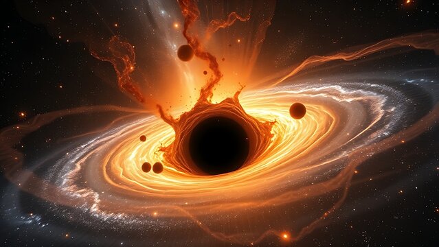 The primordial universe's birth, a singular point of infinite darkness emerging within the cosmic fireball's intense energy.