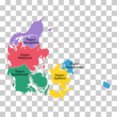 Denmark map symbol shape, travel web flat concept icon vector illustration .