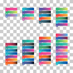 Set of infographic vertical diagram, business information design, chart vector illustration .