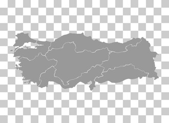 Turkey map symbol shape, travel web flat concept icon symbol vector illustration .