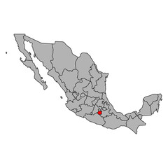 Morelos of Mexico map shape, travel web concept icon vector illustration .