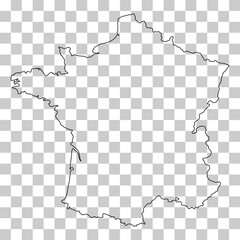 France map symbol shape, travel web flat concept icon symbol vector illustration .