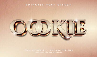 Cookies and cute editable text effect style luxury color