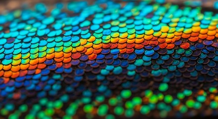 Iridescent Scales - A Mesmerizing Display of Color and Texture.