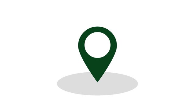 Pin Location Map Icon Animation &ndash; Smooth GPS Marker Drop Motion Showing Navigation, Direction, and Position Tracking for Maps, Travel Guides, Delivery Apps, Route Planning, and Modern Interface 