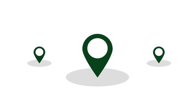 Location Pin Map Animation &ndash; Dynamic GPS Marker Icon Revealing Position, Navigation Route, Delivery Path, Travel Guide, Digital Mapping System, and Modern Geolocation Tracking Visual Effects