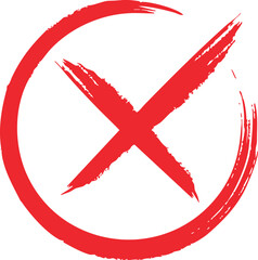 Obraz premium Wrong Mark Cancel Symbol Icon vector illustration 