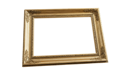 gold picture frame mockup
