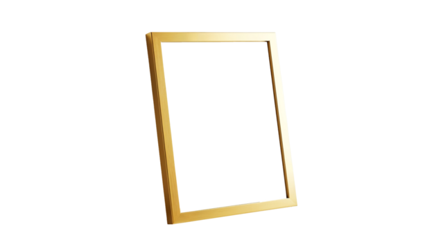 gold picture frame mockup