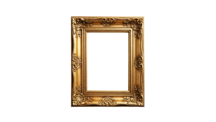 gold picture frame mockup