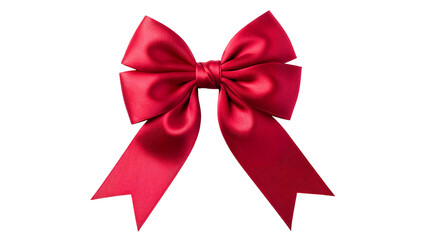 Naklejka premium Red ribbon bow for gift wrapping and decoration