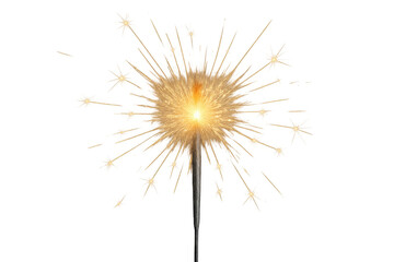 Obraz premium Sparkler burning, radiating bright light and sparks, symbolizing celebration, party, and festive new year events