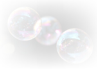 Light iridescent soap bubble PNG