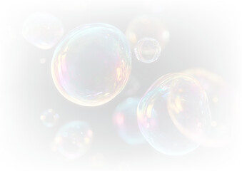 Transparent round bubble effect PNG
