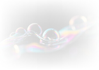 Clear floating bubbles illustration PNG