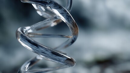Helix silhouette displaying intricate forms captured in soft depth of field against a blurred background