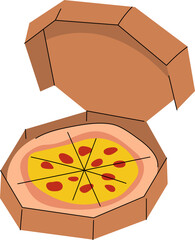 Pizza Box Vector Illustration