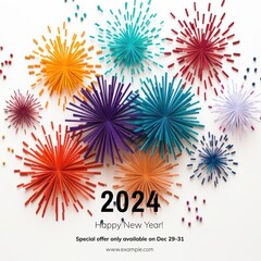 Happy new year Instagram post template