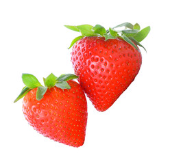 Red Strawberry isolated on white background.