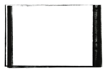 Fototapeta premium Grunge frame, printed frame. Print with space for your text or image. Isolated on a white background