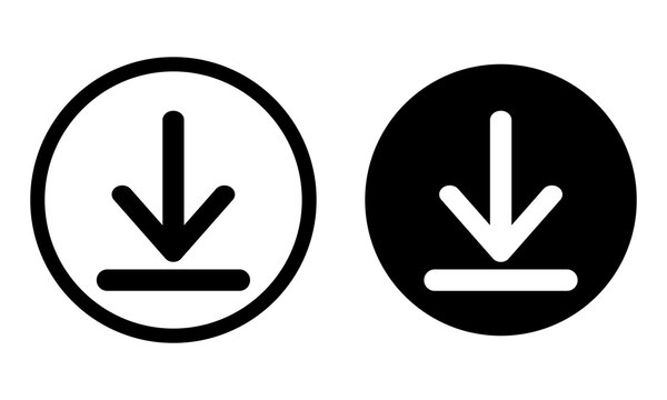 Set of download icons