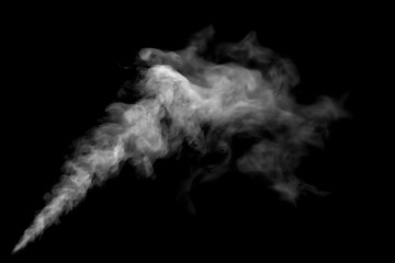 Realistic drifting smoke cloud spreading across a dark background, ideal for atmospheric visual effects, abstract design elements, and creative compositions requiring dynamic vapor textures.
