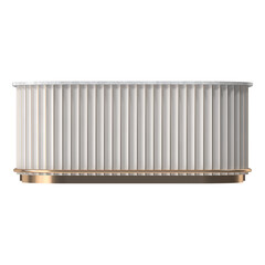 Elegant white bar with gold accents and marble countertop