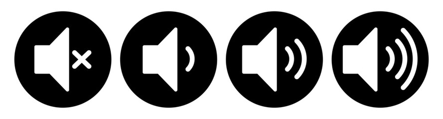 Set of speaker icons