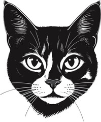 Black Cat Silhouette Minimalist Illustration