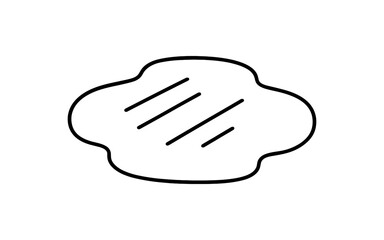 Obraz premium Simple minimalist outline of a cloud with raindrops
