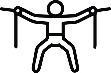 Gymnast Performing On Parallel Bars Icon