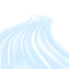 Electric light trails twist over dark backgrounds. Vibrant neon colors and motion blur suggest futuristic speed. Ideal for cyberpunk illustrations. PNG