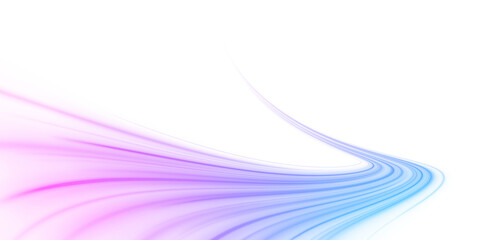 Soft blue rays sweep through a transparent space. Their glowing lines bend smoothly like liquid light. The effect evokes calm speed and sleek design. PNG
