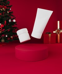 Skincare Product Display for Christmas Holidays