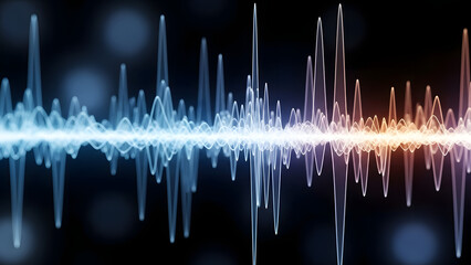 Abstract representation of pulsating waveforms with radiant colors symbolizing dynamic communication signals and